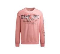 Camp David Herren Sweatshirt Oil Dyed mit Crack Prints Old Peach, L