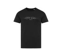 Camp David Herren T-Shirt aus Interlock-Jersey mit Rubber Prints Black XXXL