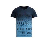 Rundhalsshirt CAMP DAVID, Damen, Gr. XXL, blau, Single Jersey, Material: 100% Baumwolle, bedruckt, regular fit normal, Rundhals, eingesetzt gerader Abschluss, Shirts Rundhalsshirt, mit Farbverlauf (12