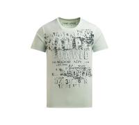 Camp David Herren T-Shirt im Used Look mit Logo-Applikationen Faded Mint, XXXL