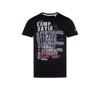 Camp David Herren T-Shirt mit Wording Print Black, XXXL
