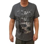 Camp David Herren T-Shirt Oil Dyed mit Photoprint Deep Forest XL