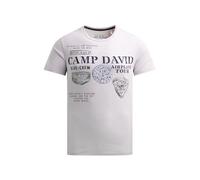 Camp David Herren T-Shirt Rundhals mit Photoprint Storm Grey, XXXL