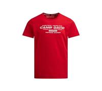 Rundhalsshirt CAMP DAVID, Herren, Gr. M, rot (energy rot), Single Jersey, Material: 95% Baumwolle, 5% Elasthan, bedruckt, regular fit normal, Rundhals, eingesetzt gerader Abschluss, Shirts Rundhalsshi