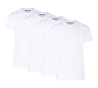CAMP DAVID Herren T-Shirts, 4er Pack - Crew Neck T-Shirt 4P, Cotton Stretch M Weiß