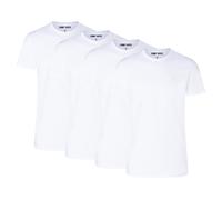 CAMP DAVID Herren T-Shirts, 4er Pack - Crew Neck T-Shirt 4P, Cotton Stretch Weiß / L L Weiß