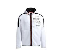 Kapuzensweatjacke CAMP DAVID, Herren, Gr. 4XL, weiß, Material: 70% Baumwolle, 30% Polyester, bedruckt, relaxed fit normal, eingesetzt elastischer Bund, Sweatjacken, mit elastischen Saumabschlüssen (29