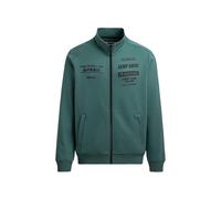 Camp David Herren Trainingsjacke aus Interlock mit Rubber Prints Petrol Green, 4XL