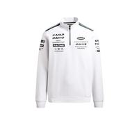 Camp David Herren Troyer-Sweatshirt aus Interlock mit Rubber Artworks Opticwhite, M