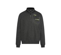 Camp David Herren Troyer-Sweatshirt mit Backprint Anthra Mel 4XL