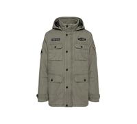 Camp David Herren Wattierte Fieldjacket mit Klappentaschen und Kapuze Vintage Khaki, Xxxl