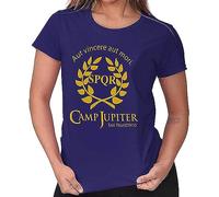 Camp Half Blood Branches Camp Jupiter SPQR SciFi Percy Jackson Ladies T-Shirt Purple Size XL