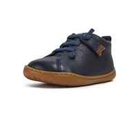 Camper Unisex für Kinder. 80153-082 Navy Peu Lederstiefel (23), Wohnung, Schnürsenkel, Klettverschluss, Lässig, Marine, Kinderbekleidung