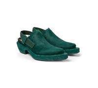 Camper Leder-Clogs in Grün - Größe 39 | Damen Pantoletten