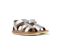 Camper Leder-Halbsandalen "Bicho" in Silber - Größe 22 | Babysandalen