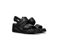 Camper Leder-Keilsandaletten in Schwarz - Größe 41 | Damen Sandalen