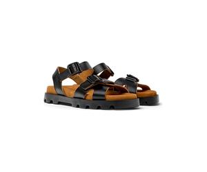Camper Leder-Sandalen "Brutus" in Schwarz - Größe 38 | Kindersandalen