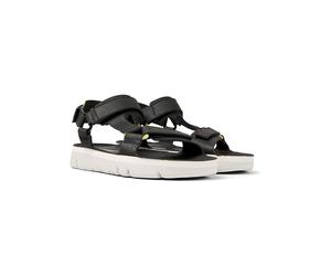Camper Leder-Sandalen "Oruga" in Schwarz - Größe 44 | Damen Sandalen