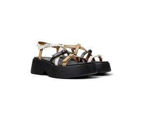 Camper Leder-Sandaletten "Tasha" in Schwarz - Größe 40 | Damen Sandalen