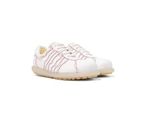 Camper Leder-Schnürschuhe in Weiß - Größe 38 | Damen Schnuerschuhe
