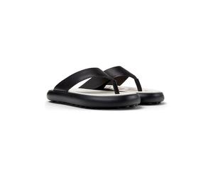 Camper Leder-Zehentrenner "Pelotas Flota" in Schwarz - Größe 39 | Damen Sandalen