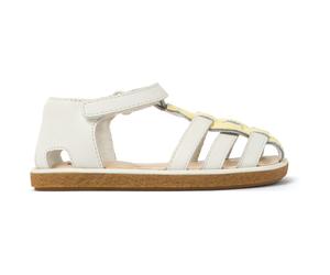 CAMPER Miko - Sandalen für ERSTE SCHRITTE - Weiß,Gelb, Größe 25, Glattleder
