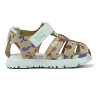 CAMPER Oruga - Sandalen für ERSTE SCHRITTE - Beige,Blau,Rot, Größe 24, Glattleder/Textile
