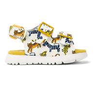 CAMPER Oruga - Sandalen für ERSTE SCHRITTE - Weiß,Orange,Blau, Größe 26, Glattleder