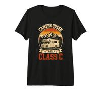 Camper Queen Staying Class C Lustiges klassisches Retro-Camping Premium T-Shirt