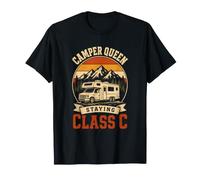 Camper Queen Staying Class C Lustiges klassisches Retro-Camping T-Shirt