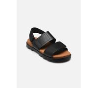 Camper Sandalen Brutus K100777 2-Riemen Glattleder Schwarz/Braun Herren Größe 44