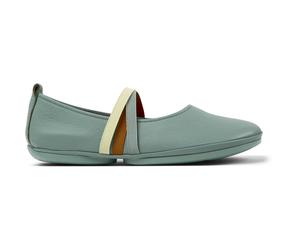 CAMPER Twins - Ballerinas für Damen - Grün, Größe 36, Glattleder