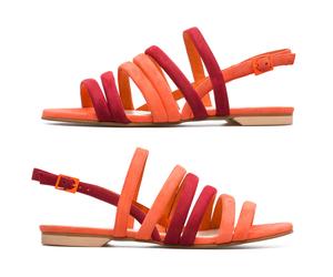 CAMPER Twins - Sandalen für Damen - Orange,Rot, Größe 36, Veloursleder