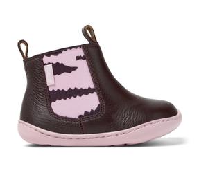 CAMPER Twins - Stiefel für ERSTE SCHRITTE - Burgund, Größe 24, Glattleder