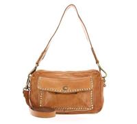 Campomaggi Leder Umhängetasche Bowling Bag Cammello hellbraun