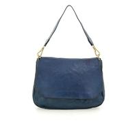 Campomaggi Mahagoni Einschultertasche, Saphirblau, Large