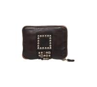 Campomaggi Portemonnaie - Compact Leather Wallet With Stud And Rhinestone Ac - Gr. unisize - in Schwarz - für Damen