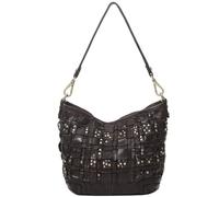 Campomaggi Schultertasche Leder 25 cm grau