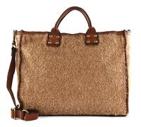 CAMPOMAGGI Shopping Bag L Naturale + Oro + T / Cognac