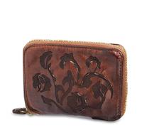 Campomaggi Wallet zip around cow.+floral taser+seams-p/d C002060ND X1410 moro