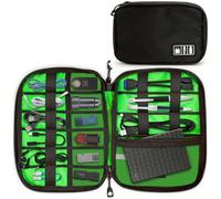 CampTeck U6748 Reise Kabel Organizer Tasche Elektronik Zubehör Tasche Aufbewahrungshülle für Ladekabel, Speicherkarten, Powerbanks, Eexterne Festplatten, USB Sticks, Stecker, usw. - Schwarz