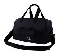 CampTeck U7269 Unisex Faltbare Reisetasche, Kleine Kabinentasche, Reisetasche Handgepäck, Foldable Duffle Bag mit Schultergurt, Geeignet für Ryanair (40 x 20 x 25 cm - 20 L) - Schwarz