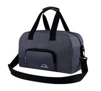 CampTeck U7270 Unisex Faltbare Reisetasche, Kleine Kabinentasche, Reisetasche Handgepäck, Foldable Duffle Bag mit Schultergurt, Geeignet für Ryanair (40 x 20 x 25 cm - 20 L) - Grau