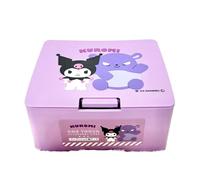 can do Kuromi 38319 Kosmetikkoffer, One Push One Touch Offener Deckel, 10,7 x 8,9 x 5,1 cm, mehrfarbig, japanisch, lila, rosa, Pink, Kleiner Koffer