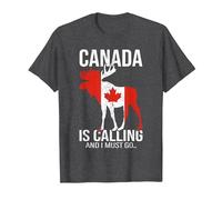 Canada is Calling - Urlaub in Kanada | Auswanderer T-Shirt, Herren, Anthrazit Meliert, M