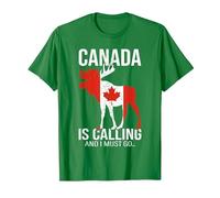 Canada is Calling - Urlaub in Kanada | Auswanderer T-Shirt, Herren, Dunkelgrün, M