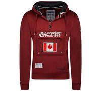 Canadian Peak Galapagos_Men - Men's Zip Pocket Hoodie - Sweatshirt Sweater Logo Long Sleeve Warm - Men's Spring Summer Fall Winter Season (Burgundy XL)