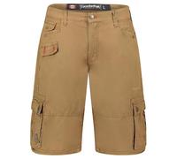 Canadian Peak Herren Bermuda Palmdeak Shorts Baumwolle weich atmungsaktiv Kordelzug Taschen vorne seitlich Print Freizeit Sommer bequem modern Herrenmode (Khaki XL)