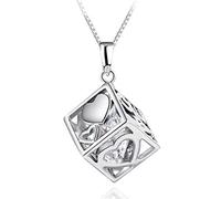 Canarea Kette Damen mädchen Halskette 925 Silber mit Anhänger Love Würfel Unendliche Symbol Charm Kurz Y-Kette Mode Collier für Tochter Freundin