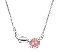 Canarea Kette Damen mädchen Halskette 925 Silber mit Anhänger Opal Mini Delfin Charm mode Y-Kette Collier für Frauen Freundin